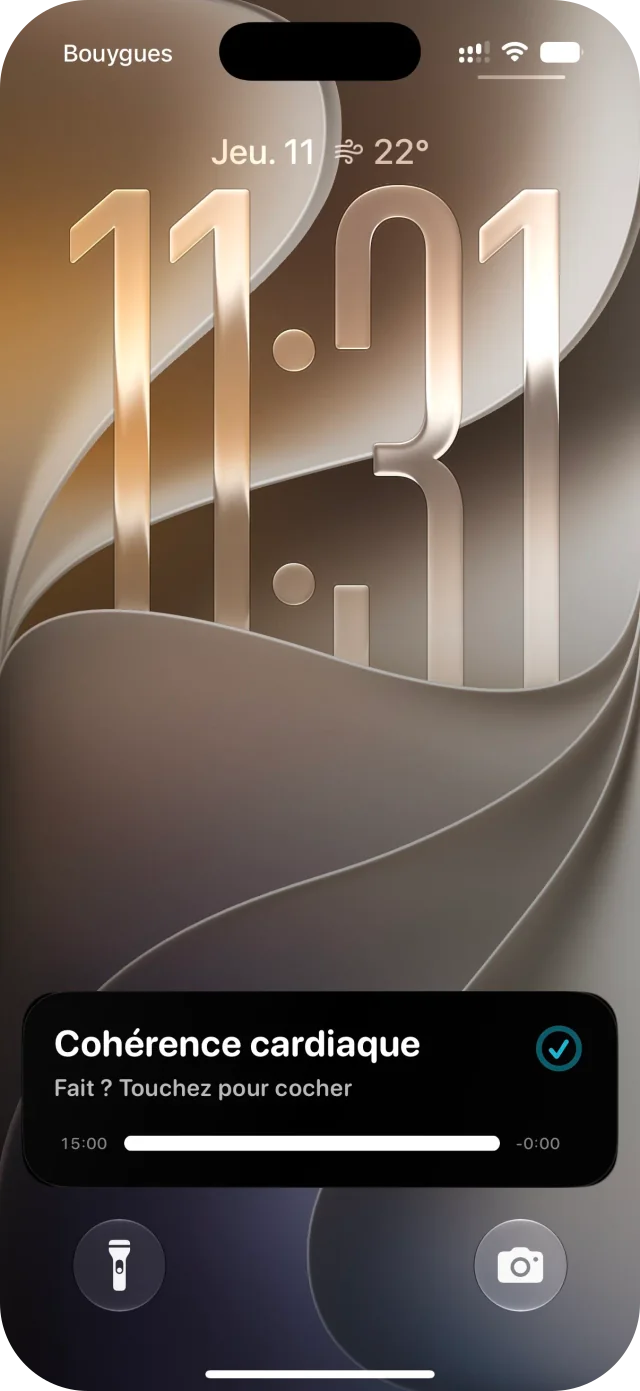 Rappel FacilAbo visible sur l’écran verrouillé de l’iPhone