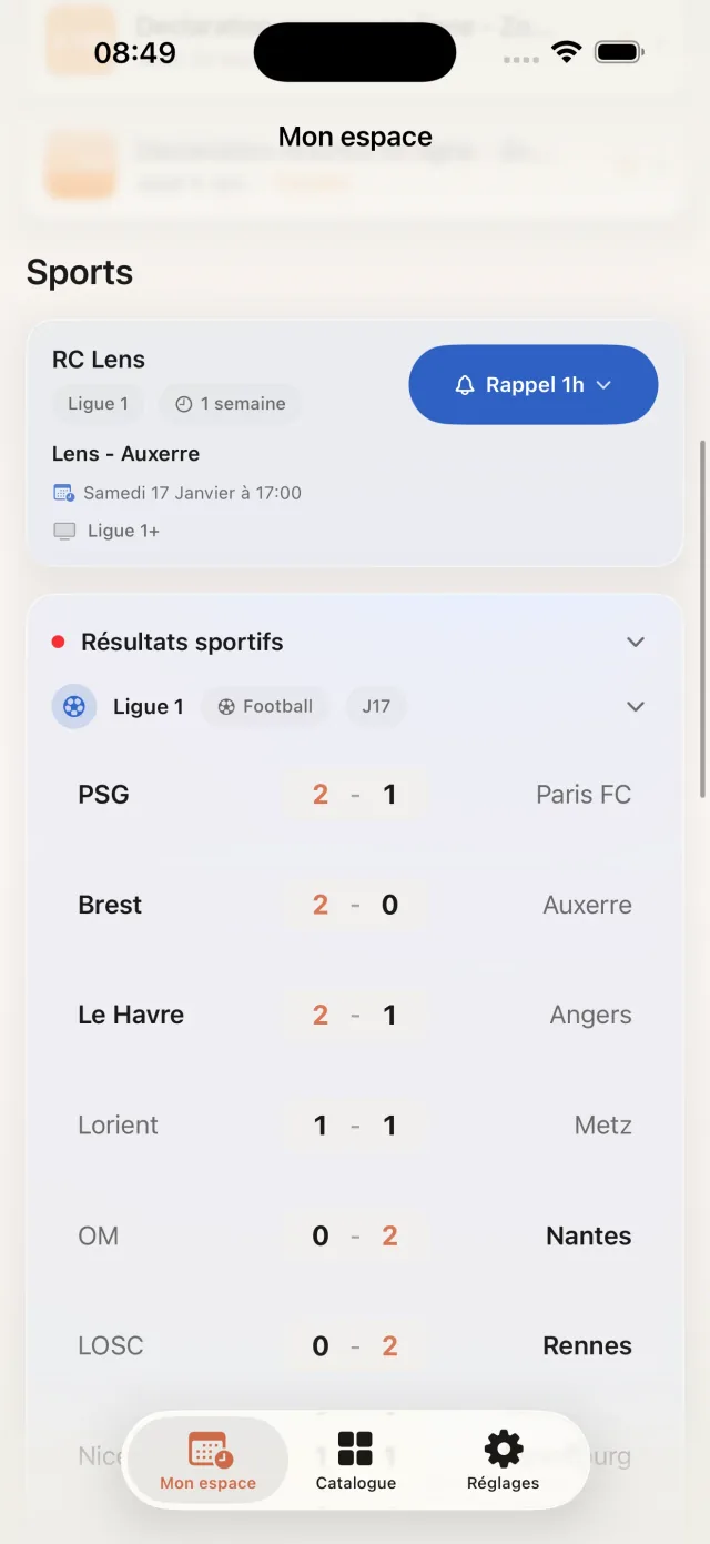 Paramètres et configuration FacilAbo