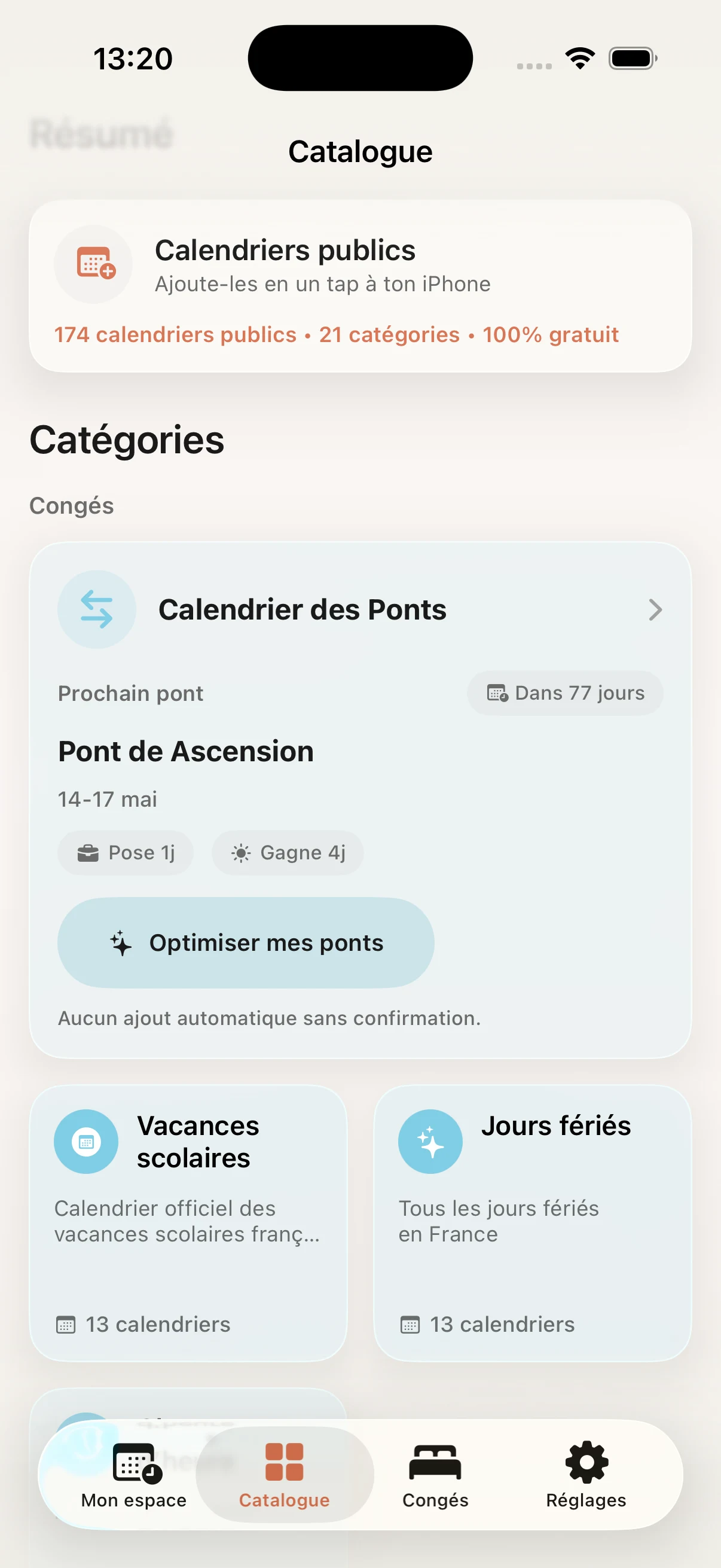 Événements à venir - vue filtrée