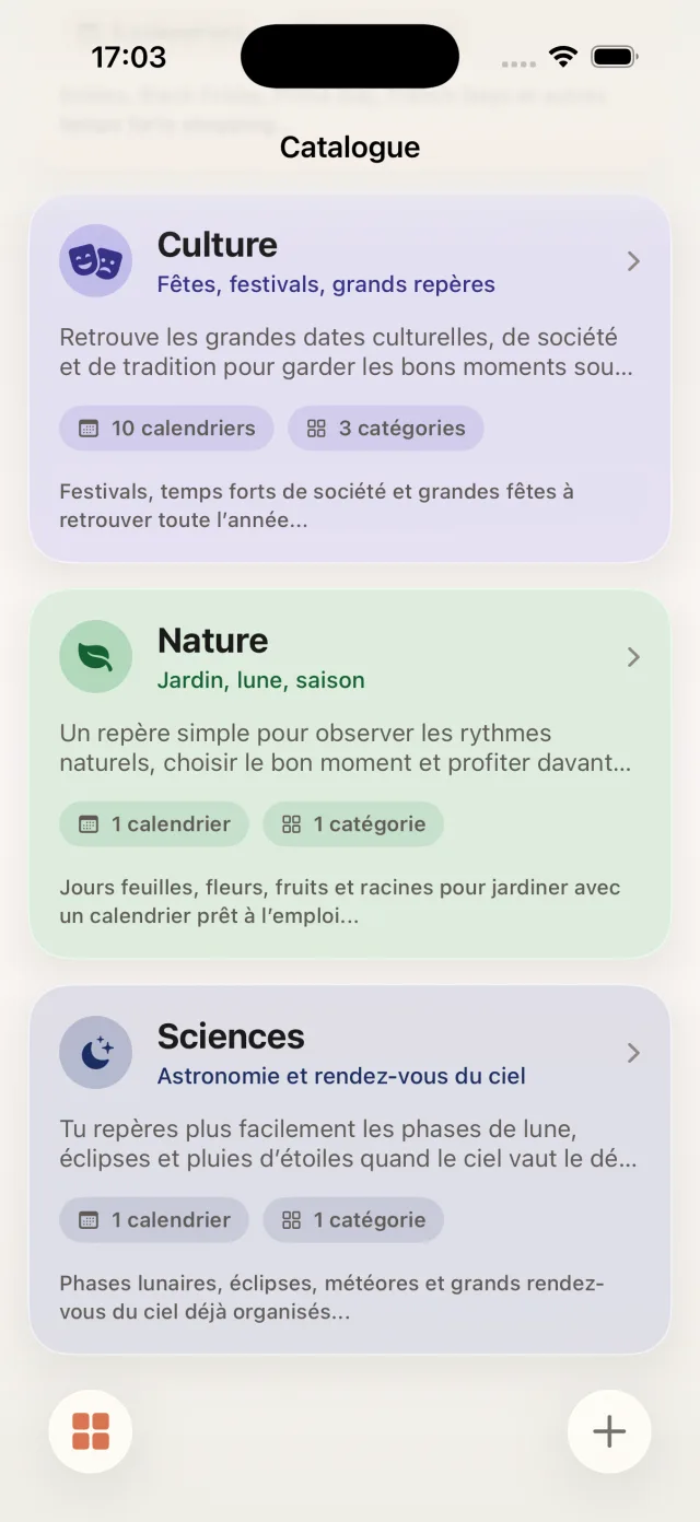 Capture FacilAbo catalogue culture, nature et sciences