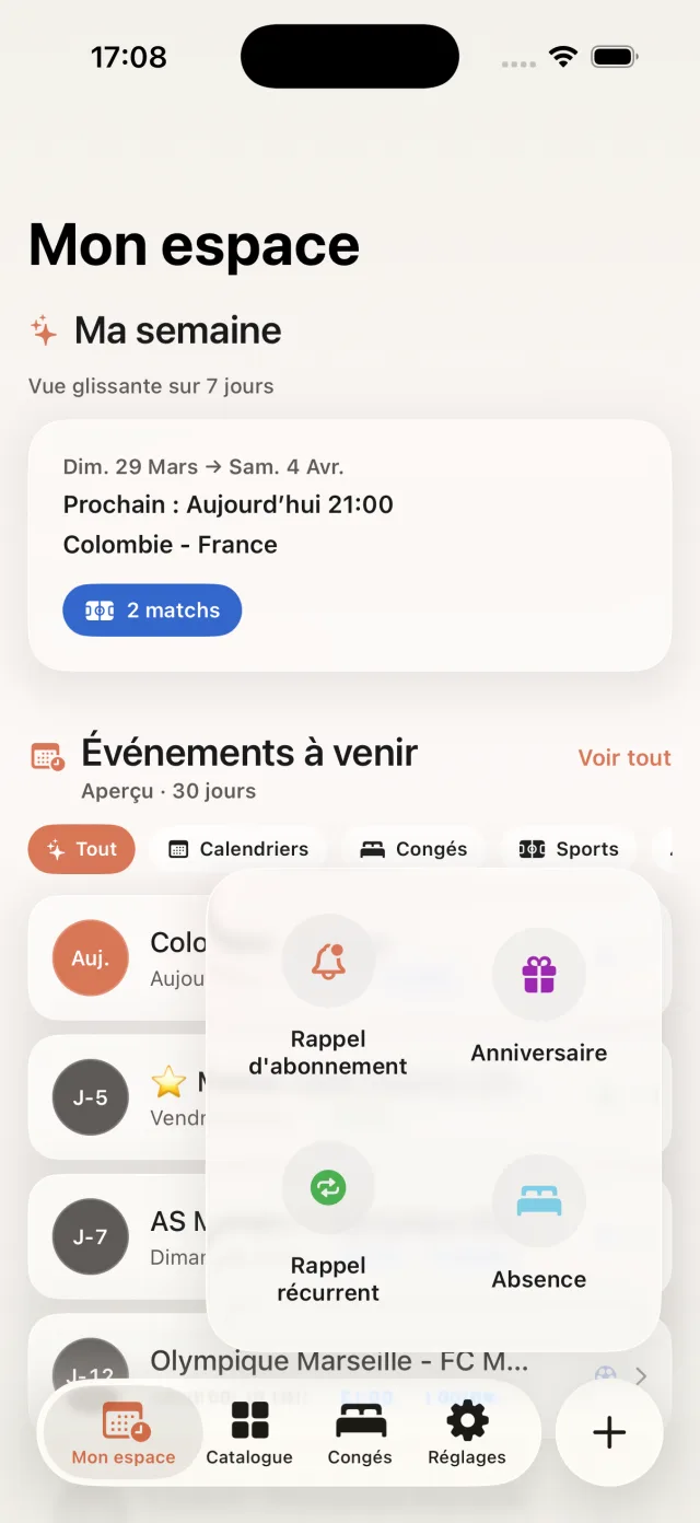 Capture FacilAbo paramétrage congés