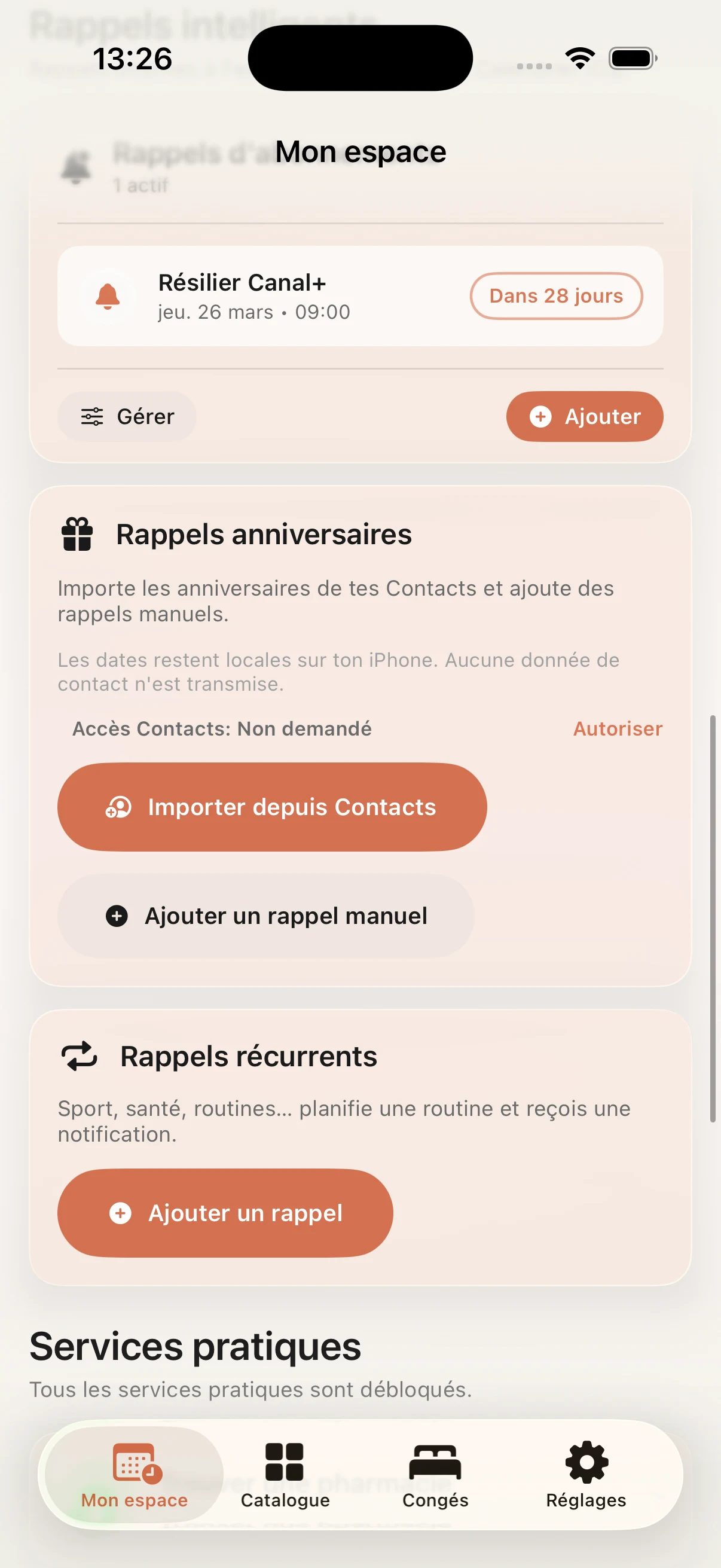 Rappels intelligents - fin d’essai et renouvellement